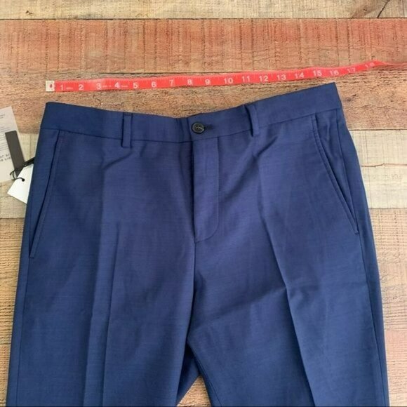 ASOS Jack and Jones premium slim fit stretch suit trousers in blue - 32x32 - Picture 2 of 10